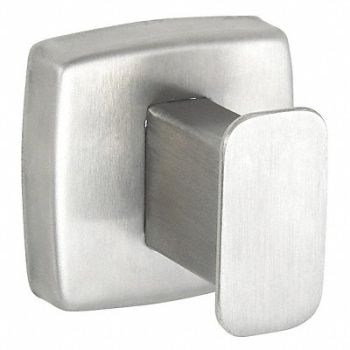 GRAINGER APPROVED Bathroom Hook SS Satin 2 in W, 4WMK8