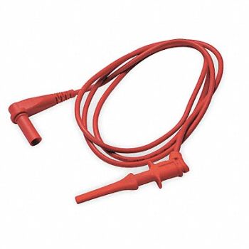 GRAINGER APPROVED Hook Clip Test Leads Length 40 In Red, 4WRD3
