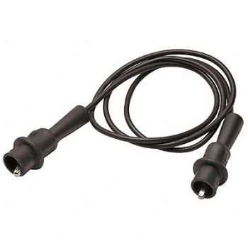 GRAINGER APPROVED Patch Cord Alligator Clip 40In Black, 4WRE9