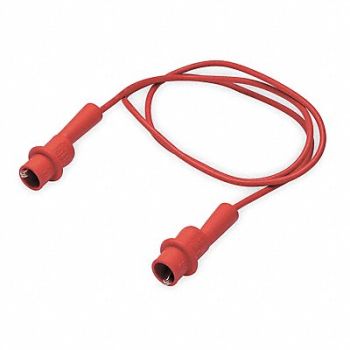 GRAINGER APPROVED Patch Cord Alligator Clip 40 In Red, 4WRF1