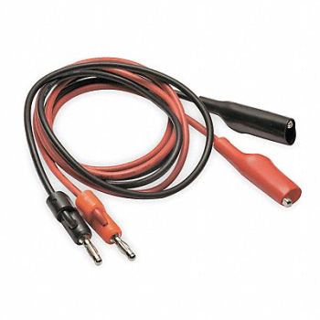 GRAINGER APPROVED Patch Cord Alligator Clip Kit Banana, 4WRF2