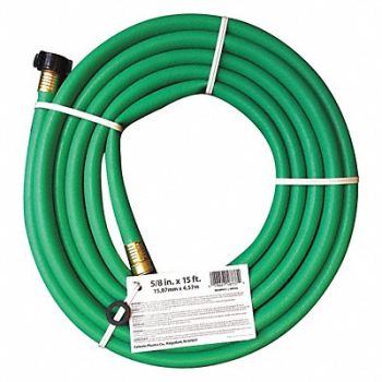 SWAN Water Hose Reniforced PVC 5/8 ID 15ft L, 313G69
