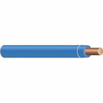 SOUTHWIRE Building Wire 10AWG THHN Sld Blu 2500ft, 4WZA6