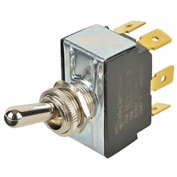 CARLING TECHNOLOGIES Toggle Switch DPDT 10A @ 250V QuikConnct, 10C581