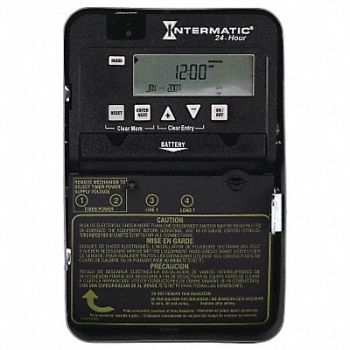 INTERMATIC Electronic Timer 24 hr SPST, 4XGV9
