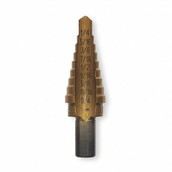 IRWIN Step Drill Bit HSS 9 Sizes 1/4-3/4 In., 4XK68