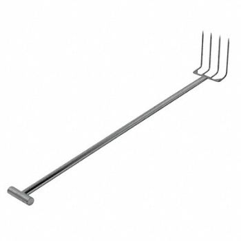 SANI-LAV Stainless Drag Fork 4 Tines 9 In, 4XKY9