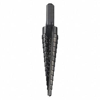 LENOX Step Cone Drill 1/8in to 1/2in HSS, 4XL22