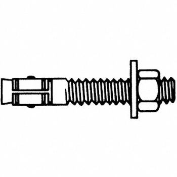 GRAINGER APPROVED Wedge Anchor 5/8 -11 Steel 5/8 in PK55, 4YJA8