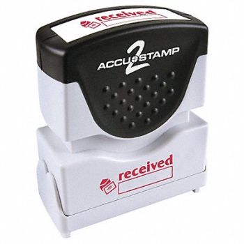 ACCUSTAMP 2 D3768 Message Stamp Received with Box, 4XRF4