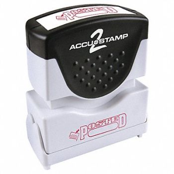 ACCUSTAMP 2 D3768 Message Stamp Posted with Box, 4XRG4