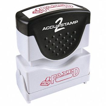 ACCUSTAMP 2 D3768 Message Stamp Faxed with Box, 4XRG7