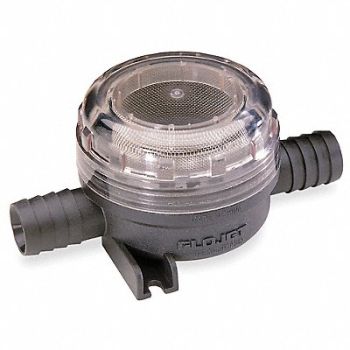 FLOJET Inline Strainer 2 1/4 H Clear 420 micron, 4YD31