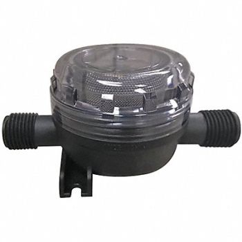 FLOJET Inline Strainer 2 1/4 H Clear 420 micron, 4YD32