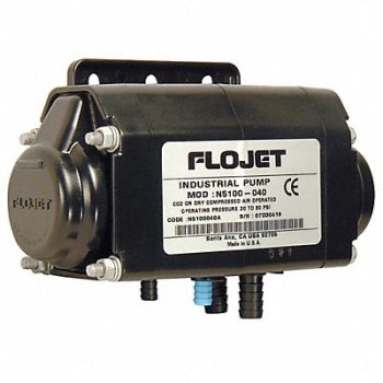 FLOJET Dbl DphrmPmp Barbed Viton 1/4in 2.5gpm, 12W294