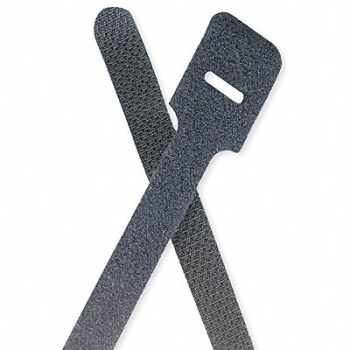 TY-RAP Hook-and-Loop Cable Tie 13 in Black PK10, 4YF27