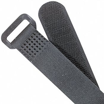TY-RAP Hook-and-Loop Cinch Strap 18 in Blk PK10, 4YF29