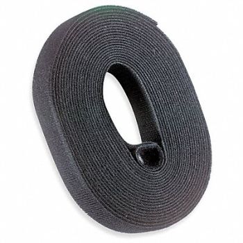 TY-RAP Hook-and-Loop Cable Tie Roll 15 ft Black, 4YF30