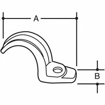 GRAINGER APPROVED Strap Malleable Iron PK25, 4YF54