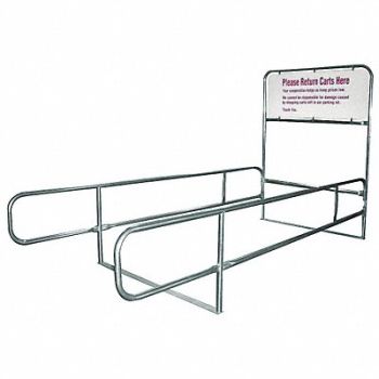 GRAINGER APPROVED Cart Corral Double Wide 168 x 68, 4YFD6