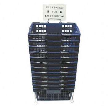 GRAINGER APPROVED G1931 Hand Basket Blue 8 5/8 in PK12, 4YFF3