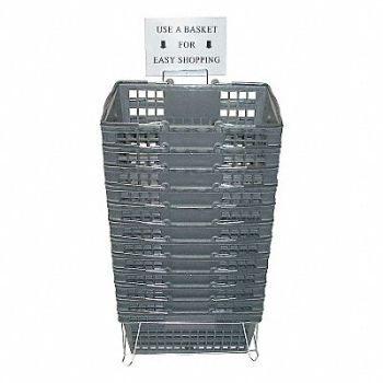 GRAINGER APPROVED G1931 Hand Basket Gray 8 5/8 in PK12, 4YFF5