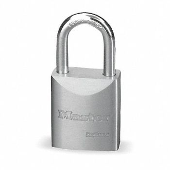 MASTER LOCK Keyed Padlock 29/32 in Rectangle Silver, 4YH36