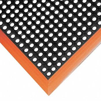 NOTRAX Drainage Mat Black wOrngBrdr 3ft2 x5ft4, 4YJ18