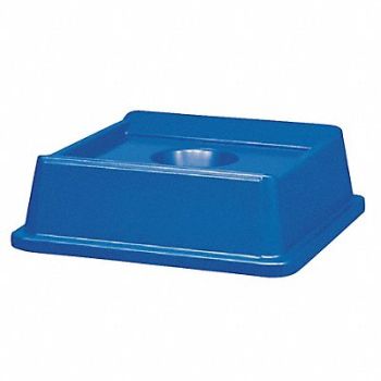 RUBBERMAID COMMERCIAL PRODUCTS Bottle/Can Recycling Top Plastic Blue, 4YJ52