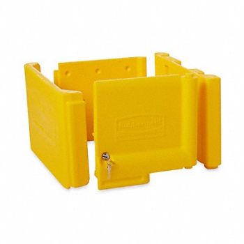 RUBBERMAID COMMERCIAL PRODUCTS Locking Compartment 20 in L Yellow, 4YJ55