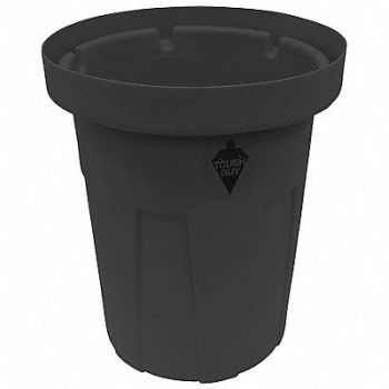 TOUGH GUY Trash Can 55 gal Black, 4YKK2