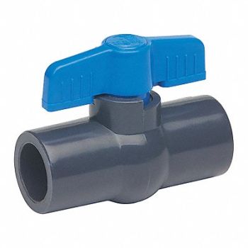GRAINGER APPROVED PVC Ball Valve Inline Socket 1/2, 4YLG3