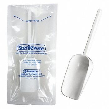 SP SCIENCEWARE Sampler Scoop 4 oz Wht Polystyrene PK100, 4YMR9