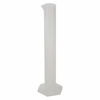 LAB SAFETY SUPPLY Graduated Cylinder 50mL 1mL Grads PP, 4YMU2