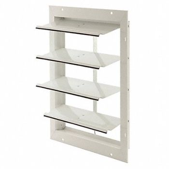 DAYTON Fan Shutter 16 In White Painted Aluminum, 4YN20