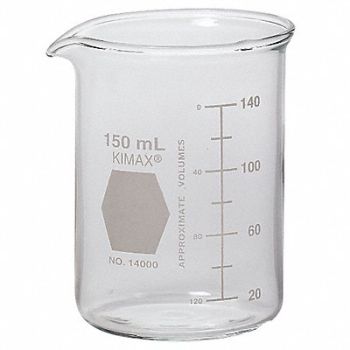 KIMBLE KIMAX Beaker Low Form Glass 150mL PK48, 38VK05