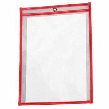 GRAINGER APPROVED Shop Ticket Holder Neon Red PK15, 4YNR6