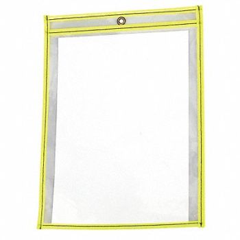 GRAINGER APPROVED Shop Ticket Holder Neon Yellw PK15, 4YNR7