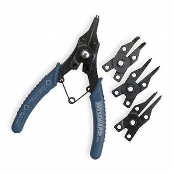 WESTWARD Retaining Ring Plier Set 45 90 Deg 4 pc, 4YP48