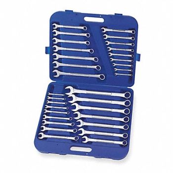 WESTWARD Combo Wrench St CV Steel Satin Offset, 4YR25