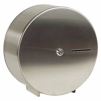 TOUGH GUY Toilet Paper Dispenser (1) Roll SS, 4YRE5