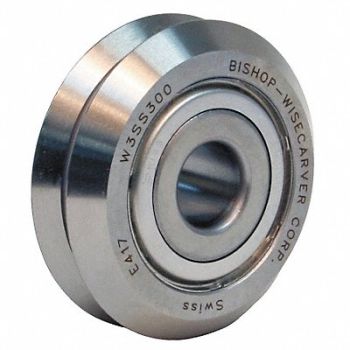 BISHOP-WISECARVER Yoke Roller 2 23/64in Dia Dbl Shield, 4YRH2