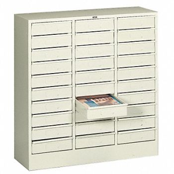 TENNSCO Horz Lit Organizer Legal 30 Drawer Putty, 4YTE6