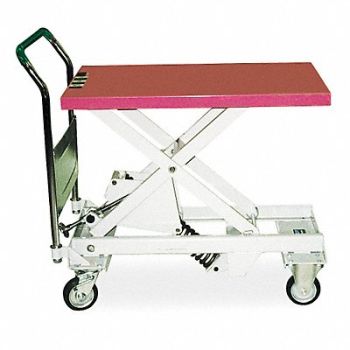 SOUTHWORTH Scissor Lift Cart 1100 lb Steel Fixed, 4ZC02
