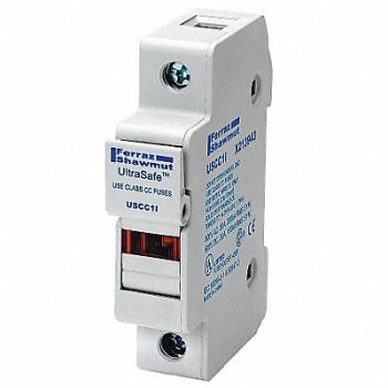 MERSEN Fuse Block 0 to 30A Class CC 1 Pole, 4ZCP8