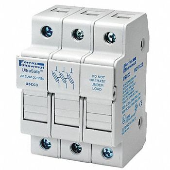 MERSEN Fuse Block 0 to 30A Class CC 3 Pole, 4ZCR2