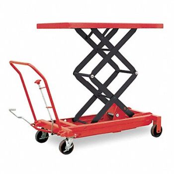 DAYTON Scissor Lift Cart 1500 lb Steel, 4ZD01