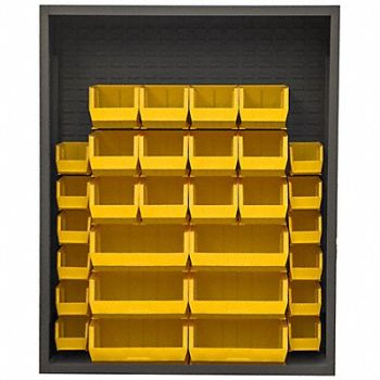 DURHAM MFG Bin Cabinet Louvered 60 H 48 W 18 D, 36FA61