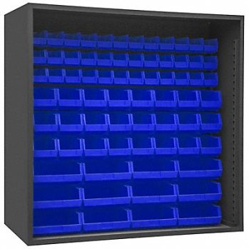 DURHAM MFG Bin Cabinet Louvered 72 H 72 W 24 D, 36FA87