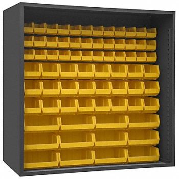 DURHAM MFG Bin Cabinet Louvered 72 H 72 W 24 D, 36FA88